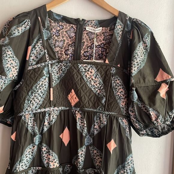 Ulla Johnson Nora Dress in Quilted Army - Picture 5 of 16